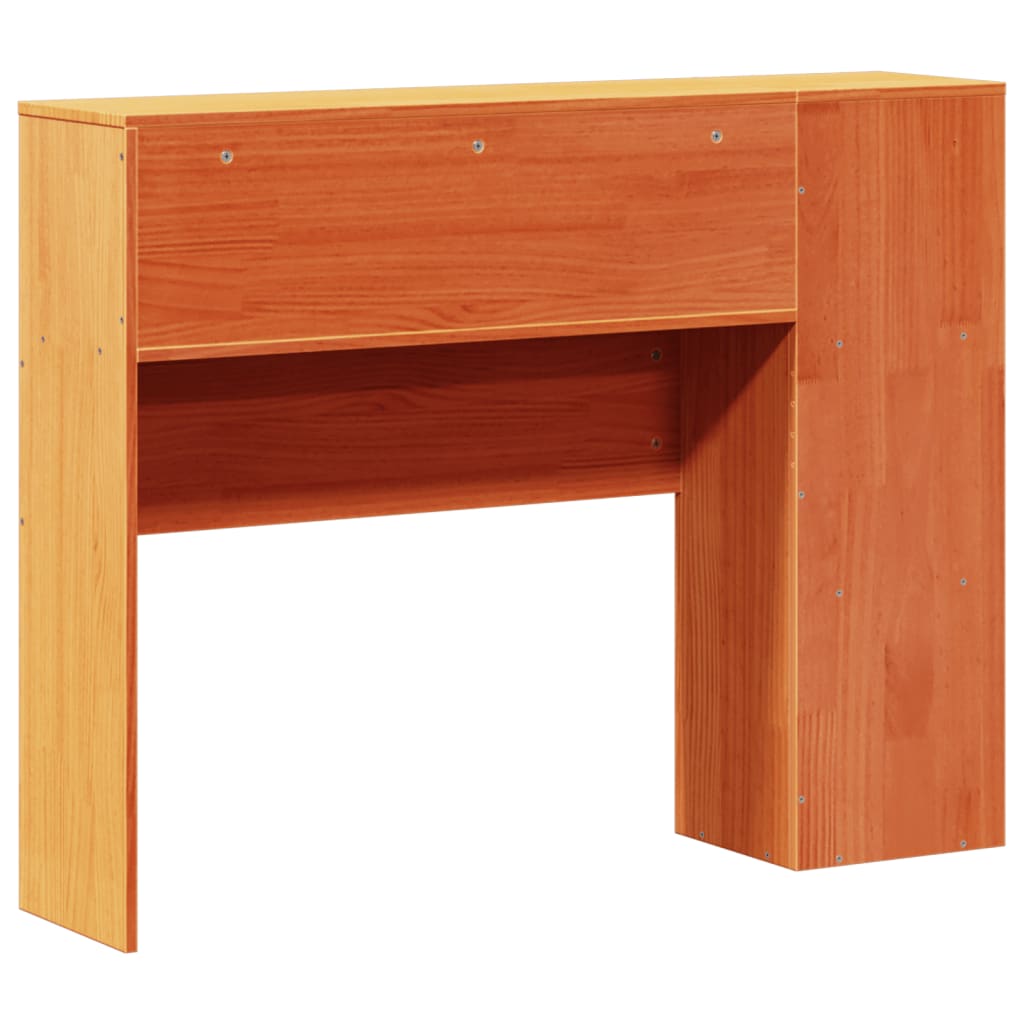 Hoofdbord met opbergruimte 100 cm massief grenenhout wasbruin is nu te koop bij PeponiXL, paradijselijk wonen!