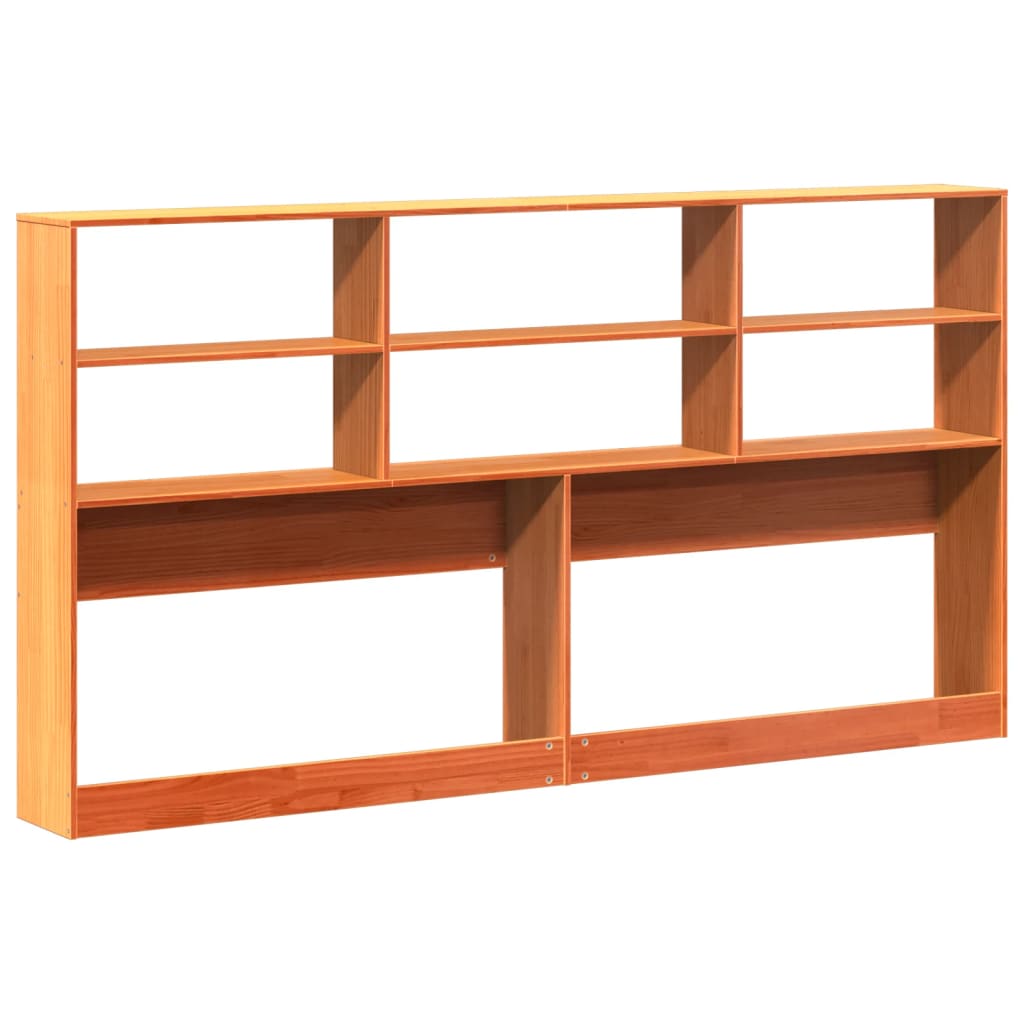 Hoofdbord met opbergruimte 200 cm massief grenenhout wasbruin is nu te koop bij PeponiXL, paradijselijk wonen!