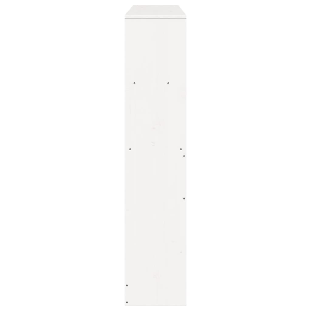 Hoofdbord met opbergruimte 140 cm massief grenenhout wit is nu te koop bij PeponiXL, paradijselijk wonen!