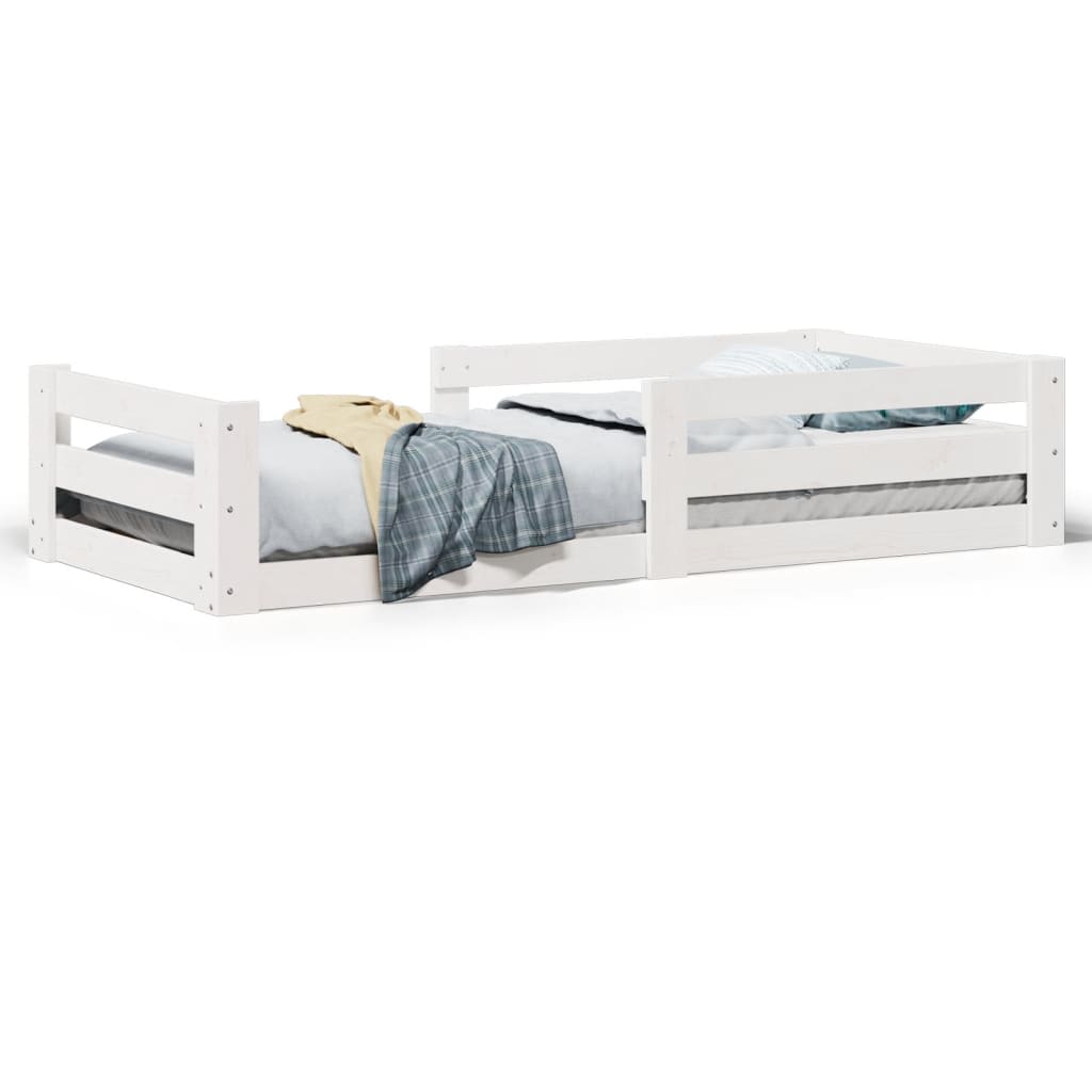 Bedframe zonder matras massief grenenhout wit 70x140 cm is nu te koop bij PeponiXL, paradijselijk wonen!