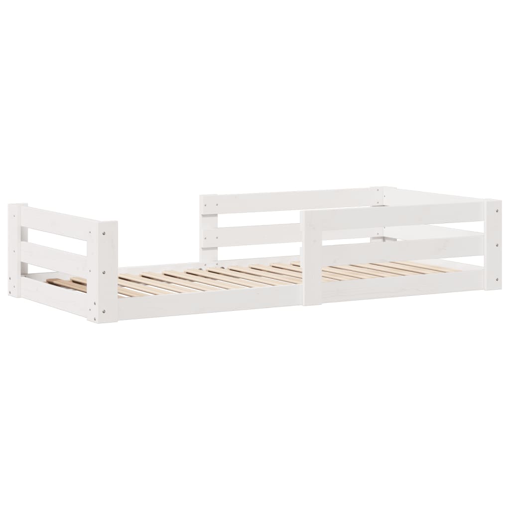 Bedframe zonder matras massief grenenhout wit 70x140 cm is nu te koop bij PeponiXL, paradijselijk wonen!