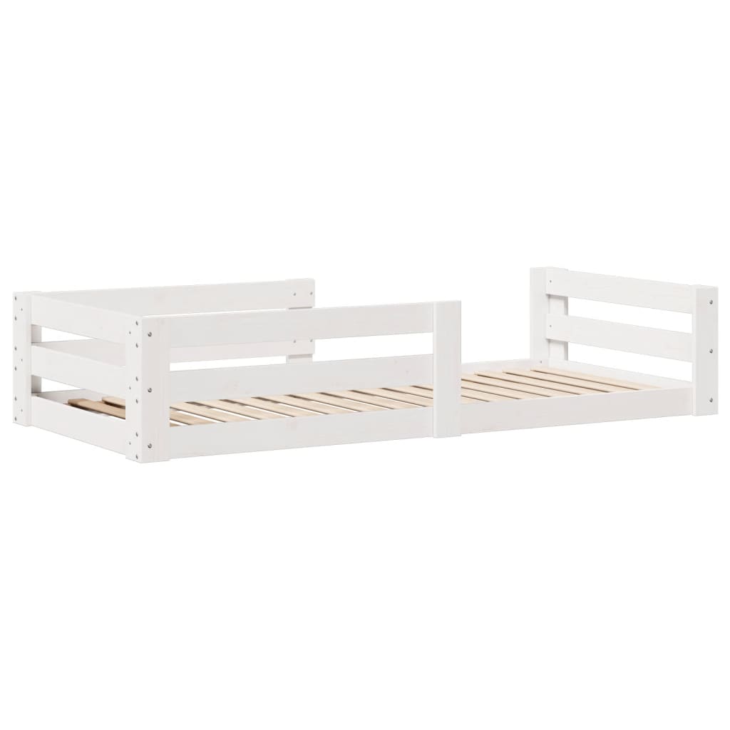 Bedframe zonder matras massief grenenhout wit 70x140 cm is nu te koop bij PeponiXL, paradijselijk wonen!