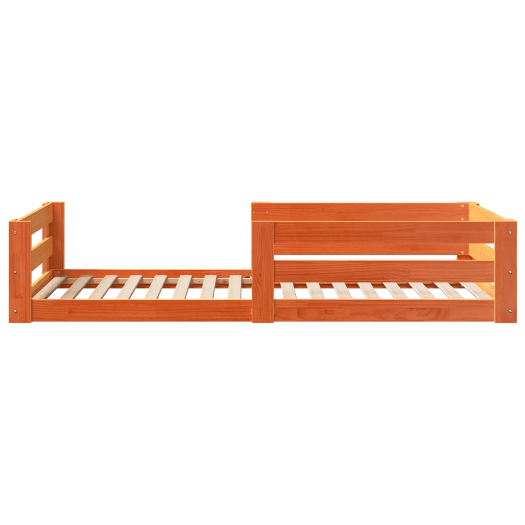 Bedframe zonder matras massief grenenhout wasbruin 70x140 cm is nu te koop bij PeponiXL, paradijselijk wonen!