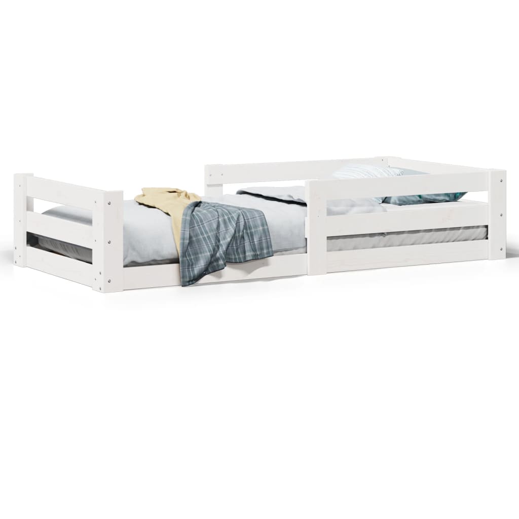 Bedframe zonder matras 80x160 cm massief grenenhout wit is nu te koop bij PeponiXL, paradijselijk wonen!