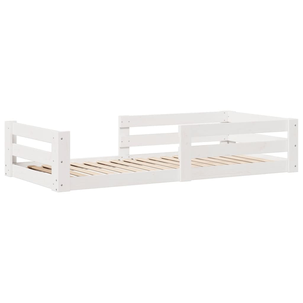 Bedframe zonder matras 80x160 cm massief grenenhout wit is nu te koop bij PeponiXL, paradijselijk wonen!