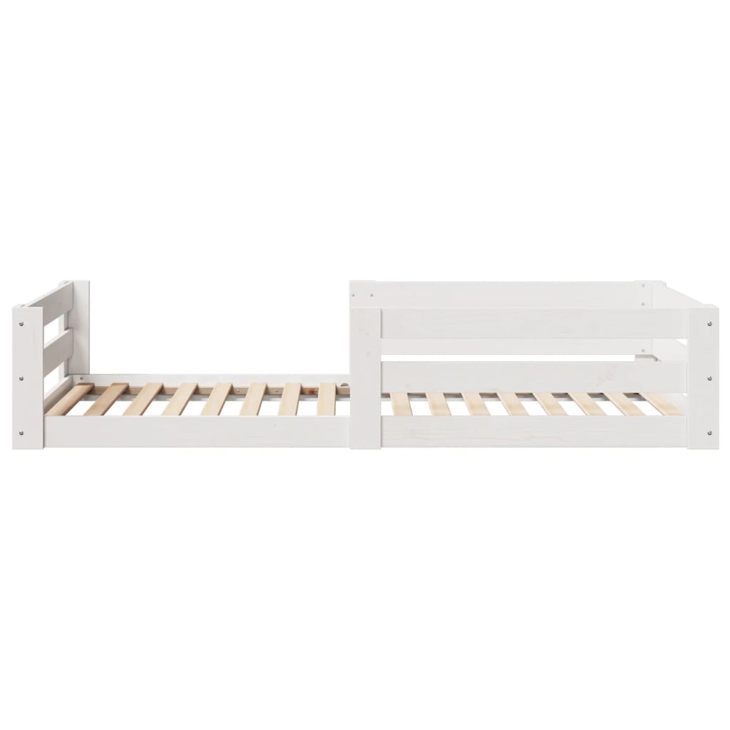 Bedframe zonder matras 80x160 cm massief grenenhout wit is nu te koop bij PeponiXL, paradijselijk wonen!