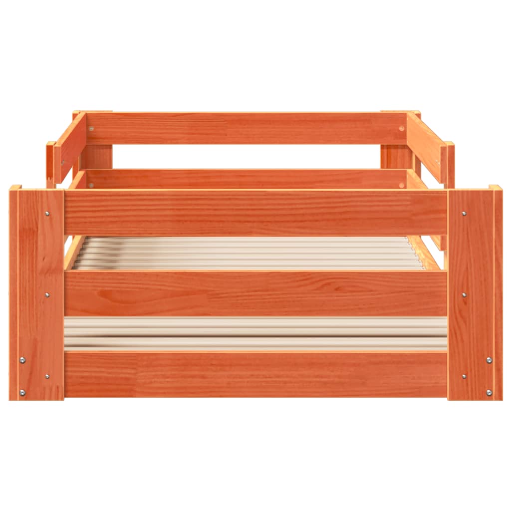 Bedframe zonder matras massief grenenhout wasbruin 90x190 cm is nu te koop bij PeponiXL, paradijselijk wonen!