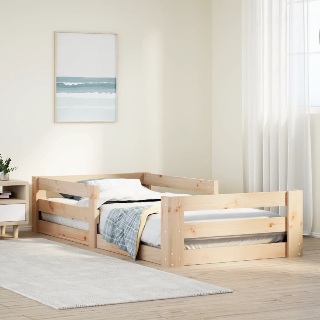 Bedframe zonder matras massief grenenhout 75x190 cm is nu te koop bij PeponiXL, paradijselijk wonen!