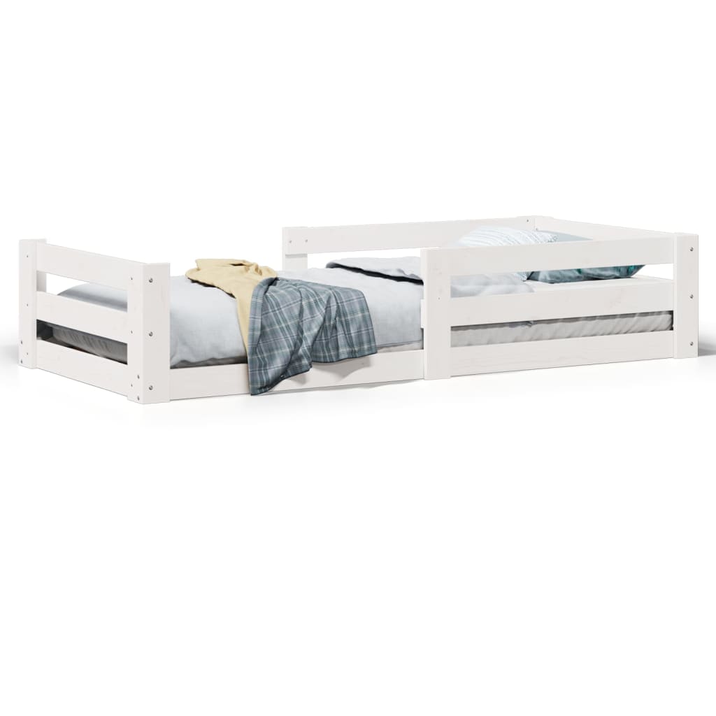 Bedframe zonder matras massief grenenhout wit 75x190 cm is nu te koop bij PeponiXL, paradijselijk wonen!
