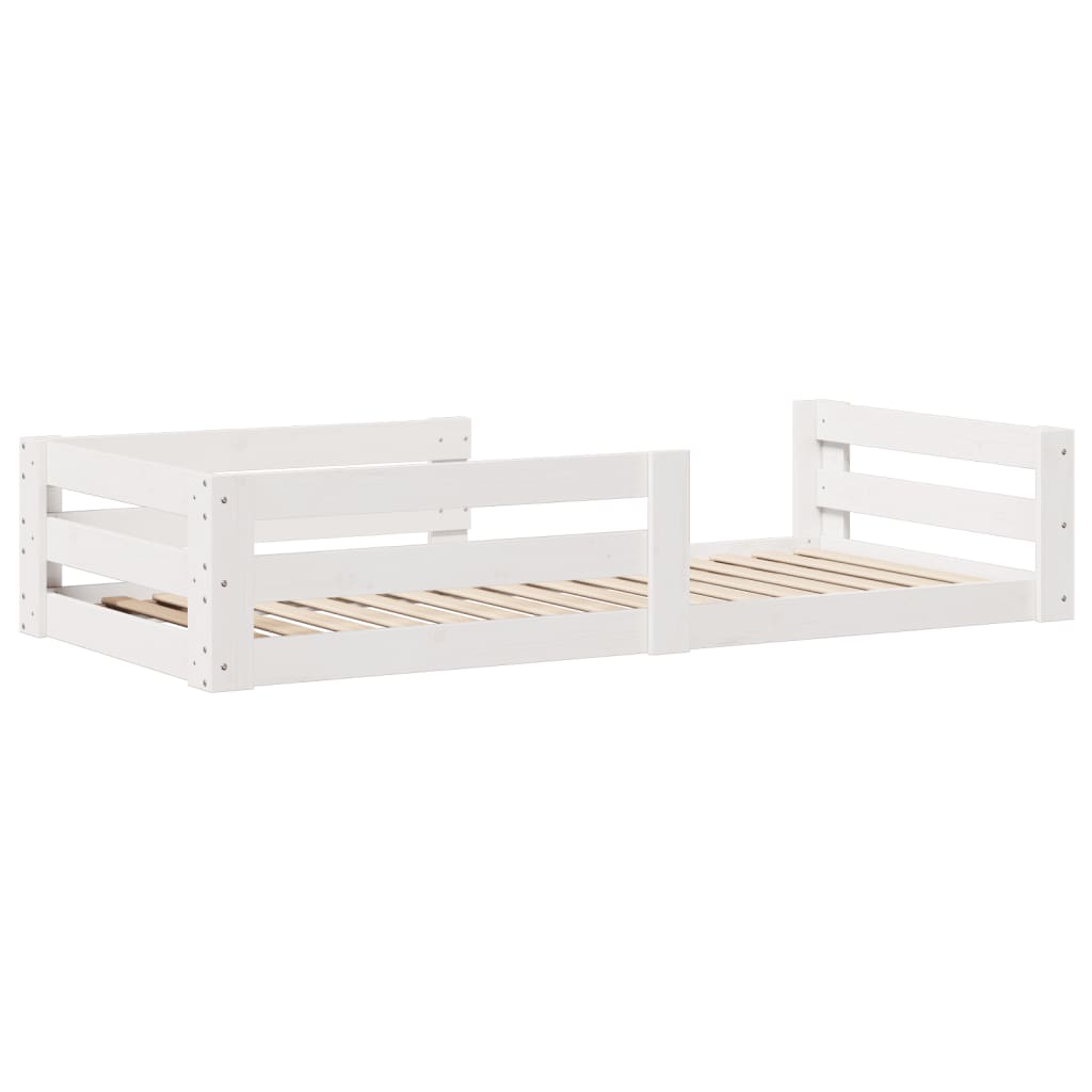 Bedframe zonder matras massief grenenhout wit 75x190 cm is nu te koop bij PeponiXL, paradijselijk wonen!