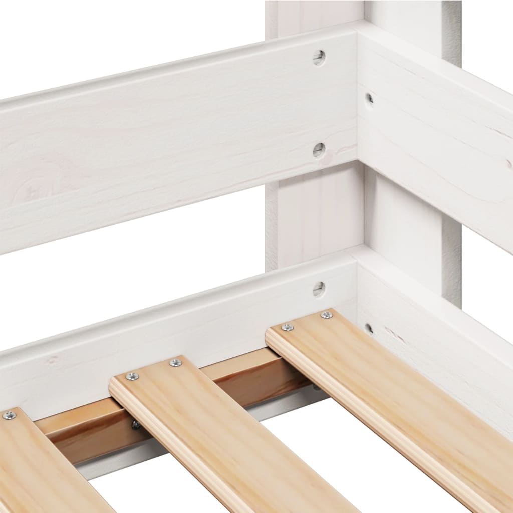 Bedframe zonder matras massief grenenhout wit 75x190 cm is nu te koop bij PeponiXL, paradijselijk wonen!