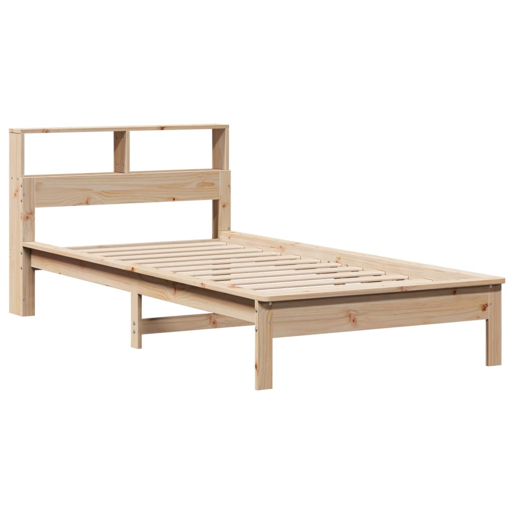 Bed met boekenkast zonder matras massief grenenhout 90x200 cm is nu te koop bij PeponiXL, paradijselijk wonen!