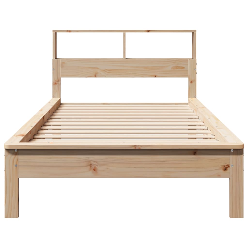 Bed met boekenkast zonder matras massief grenenhout 90x200 cm is nu te koop bij PeponiXL, paradijselijk wonen!