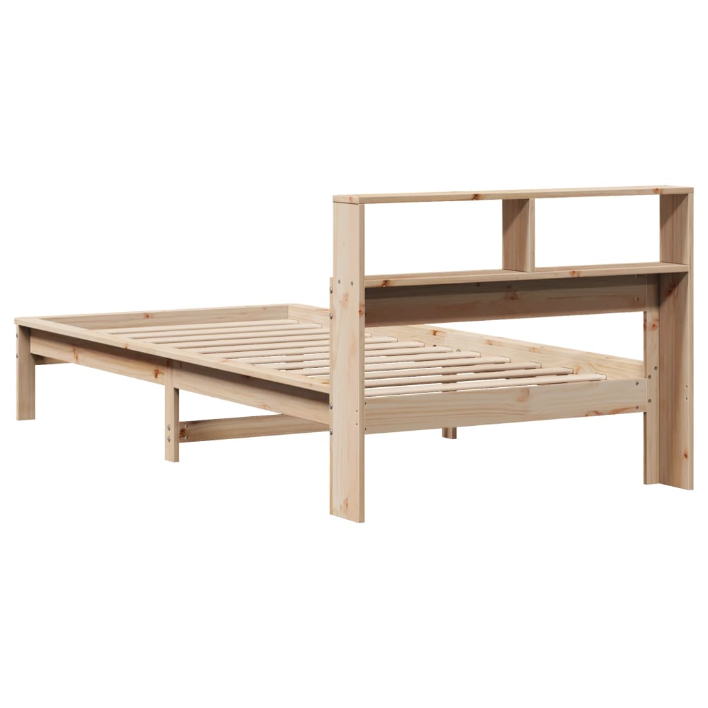 Bed met boekenkast zonder matras massief grenenhout 90x200 cm is nu te koop bij PeponiXL, paradijselijk wonen!