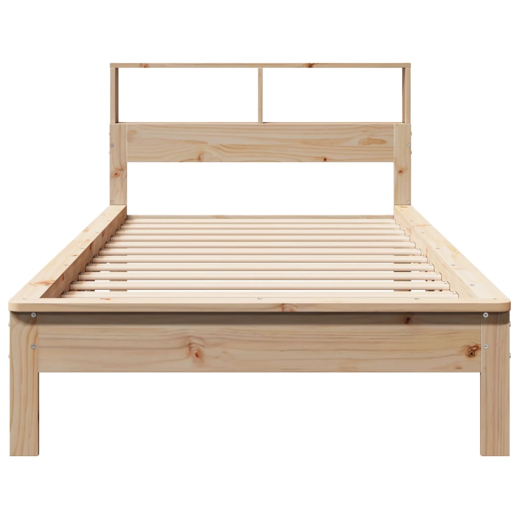 Bed met boekenkast zonder matras massief grenenhout 90x190 cm is nu te koop bij PeponiXL, paradijselijk wonen!
