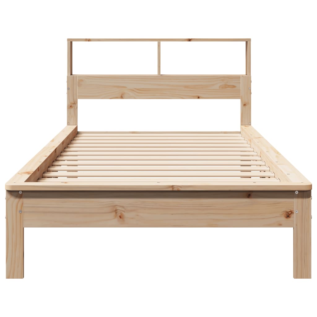 Bed met boekenkast zonder matras massief grenenhout 75x190 cm is nu te koop bij PeponiXL, paradijselijk wonen!