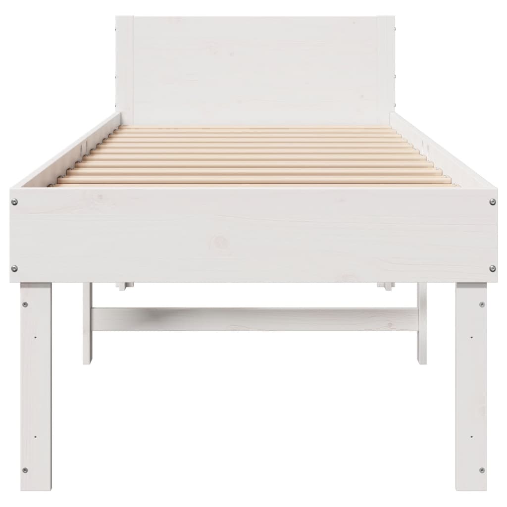 Bedframe zonder matras massief grenenhout wit 90x200 cm is nu te koop bij PeponiXL, paradijselijk wonen!