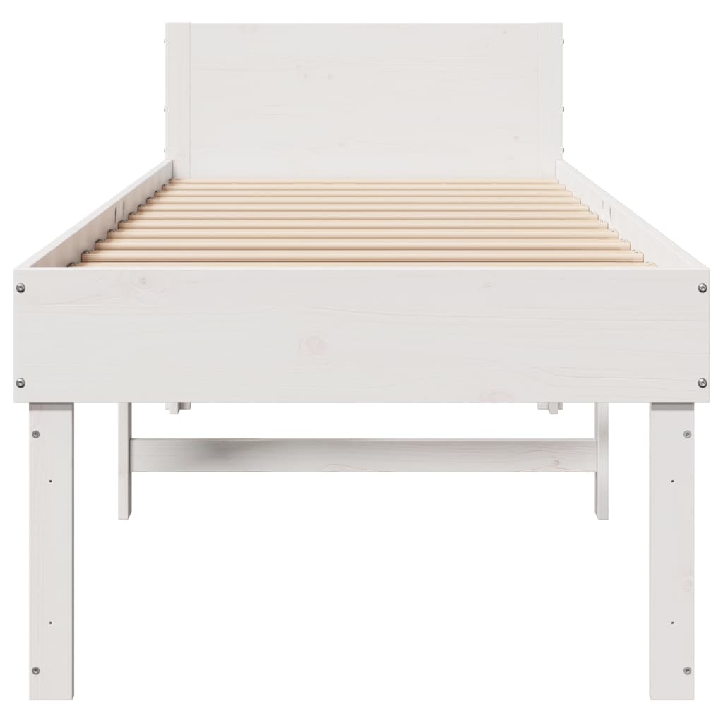 Bedframe zonder matras massief grenenhout wit 90x190 cm is nu te koop bij PeponiXL, paradijselijk wonen!