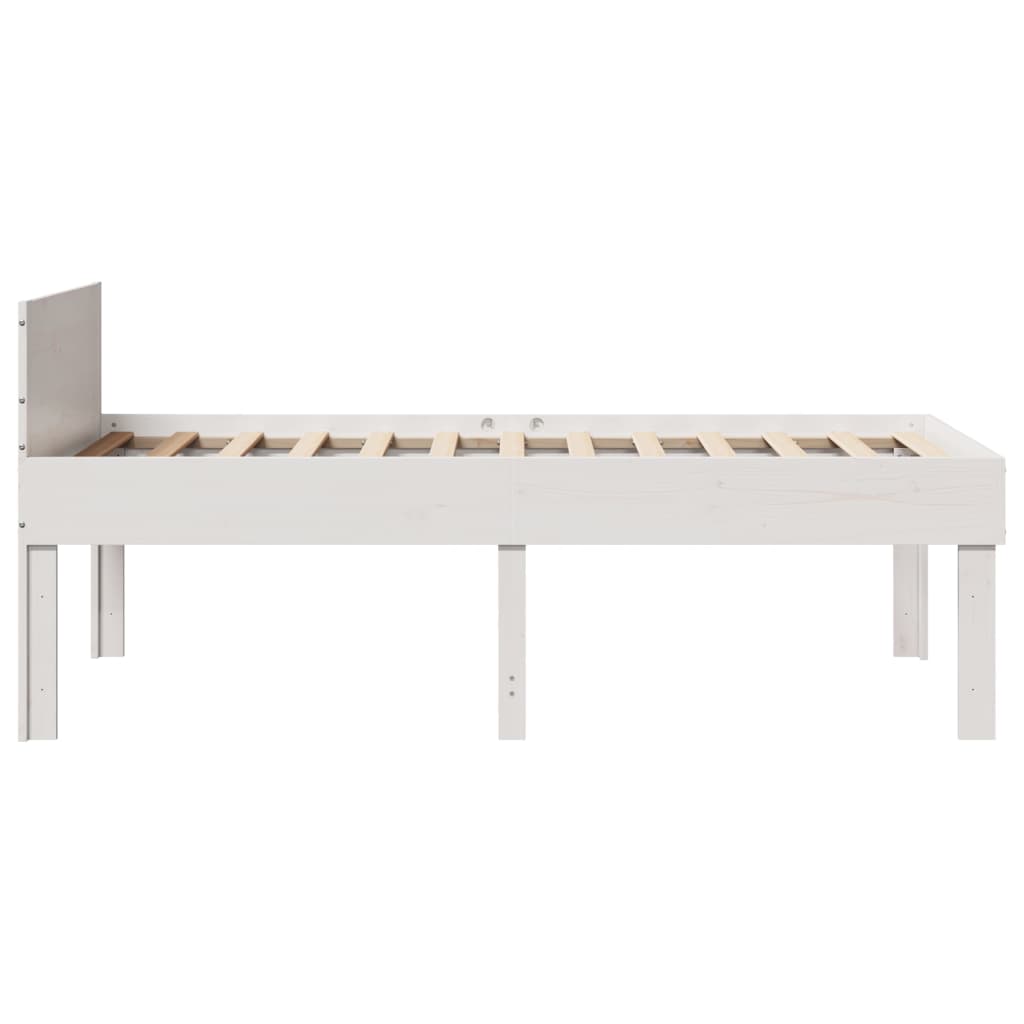 Bedframe zonder matras massief grenenhout wit 90x190 cm is nu te koop bij PeponiXL, paradijselijk wonen!
