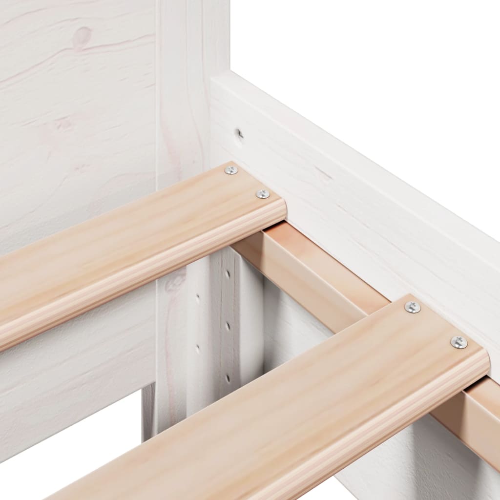 Bedframe zonder matras massief grenenhout wit 90x190 cm is nu te koop bij PeponiXL, paradijselijk wonen!