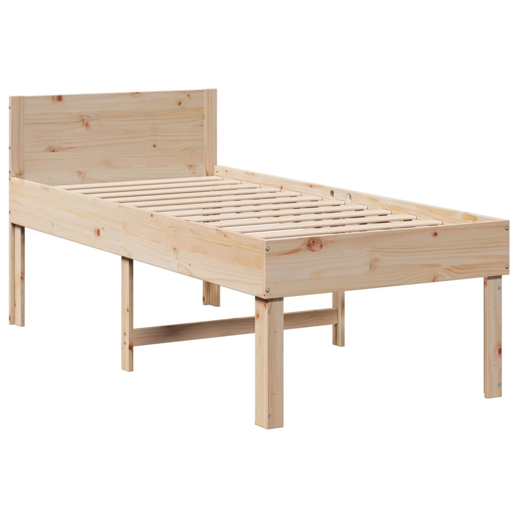 Bedframe zonder matras massief grenenhout 75x190 cm is nu te koop bij PeponiXL, paradijselijk wonen!