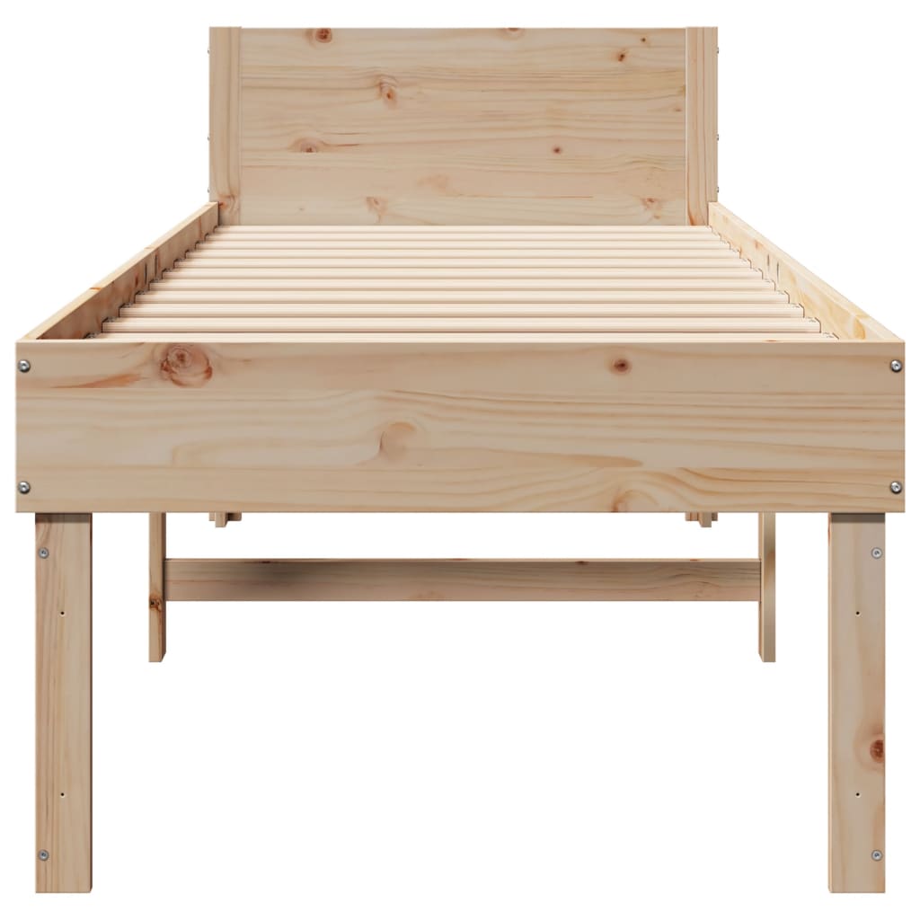 Bedframe zonder matras massief grenenhout 75x190 cm is nu te koop bij PeponiXL, paradijselijk wonen!