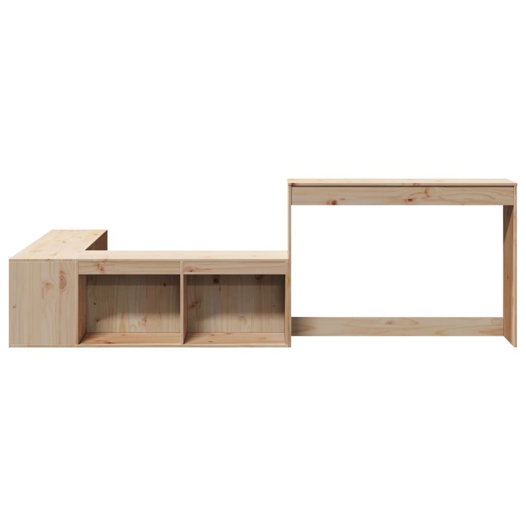 Nachtkastje met bureau 222x107x75 cm massief grenenhout is nu te koop bij PeponiXL, paradijselijk wonen!