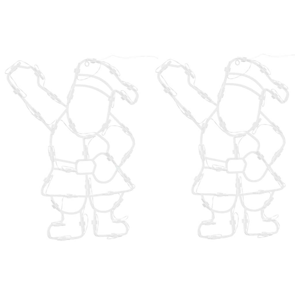 Kerstverlichting silhouet van de kerstman2 st 35 LEDs warm wit is nu te koop bij PeponiXL, paradijselijk wonen!