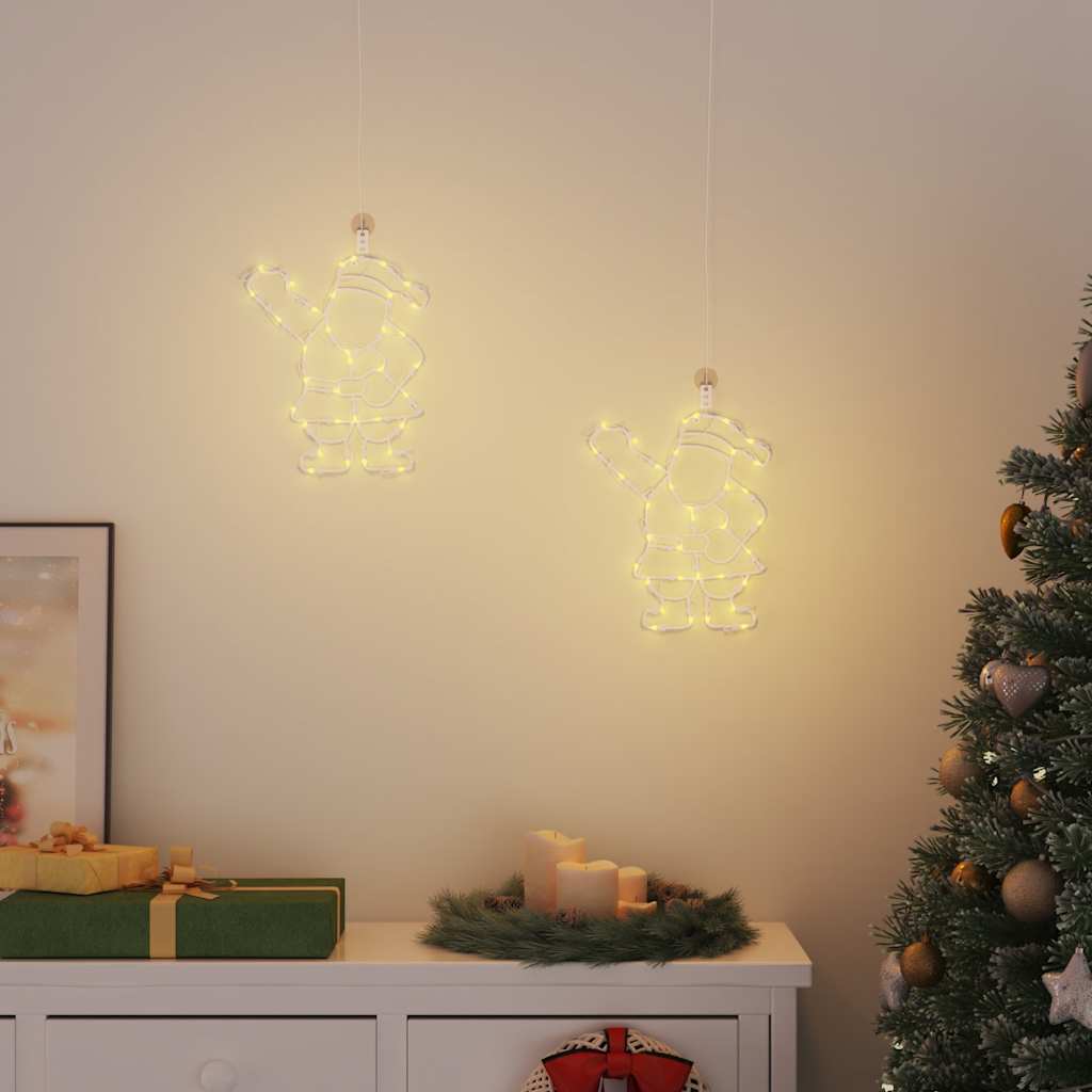 Kerstverlichting silhouet van de kerstman2 st 35 LEDs warm wit is nu te koop bij PeponiXL, paradijselijk wonen!