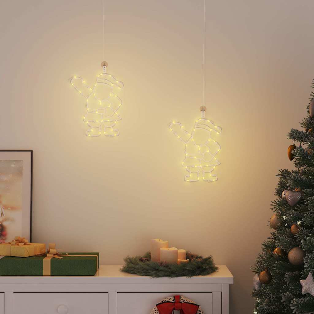 Kerstverlichting silhouet van de kerstman2 st 35 LEDs warm wit is nu te koop bij PeponiXL, paradijselijk wonen!