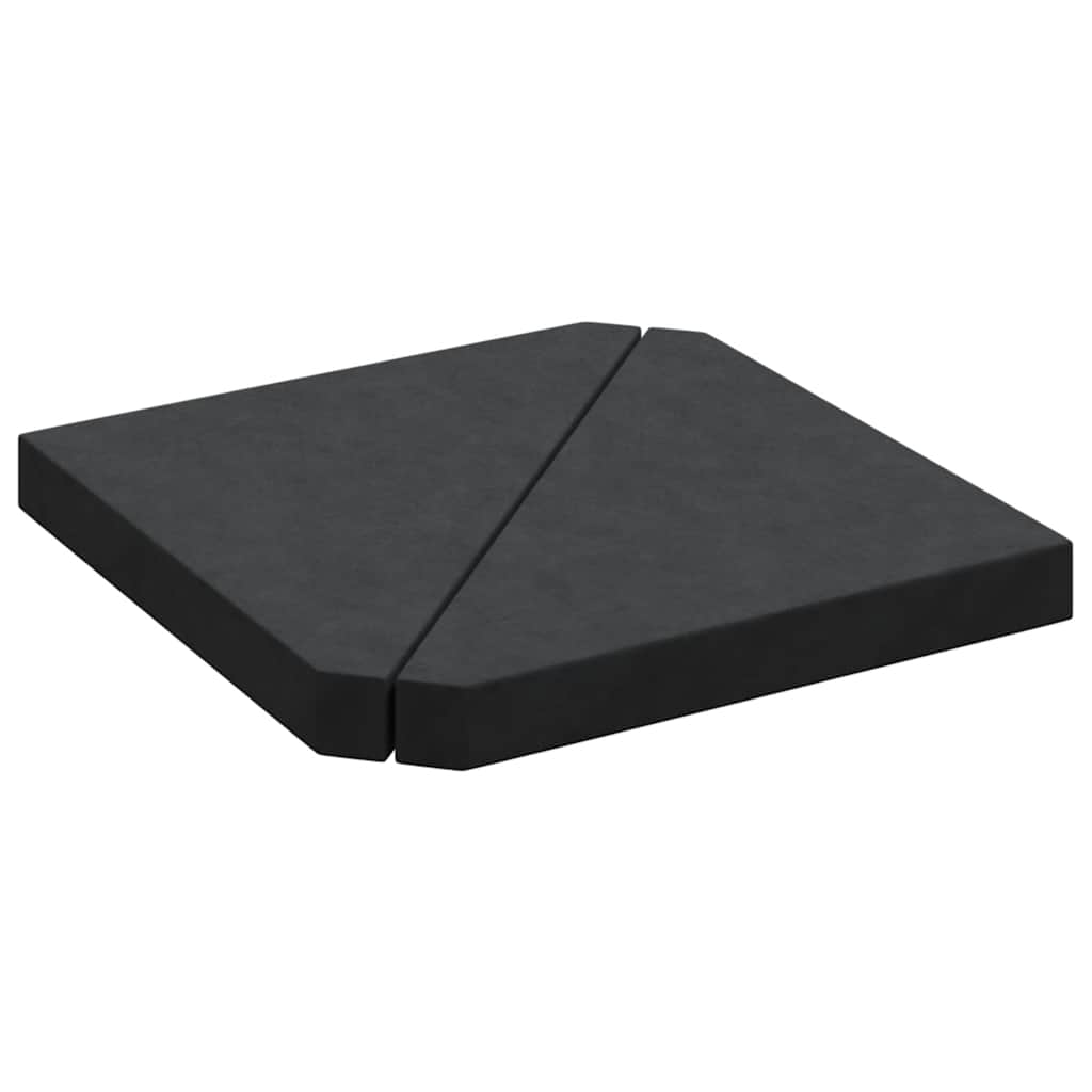 Parasolvoetplaten 2 st driehoekig 14 kg graniet zwart is nu te koop bij PeponiXL, paradijselijk wonen!