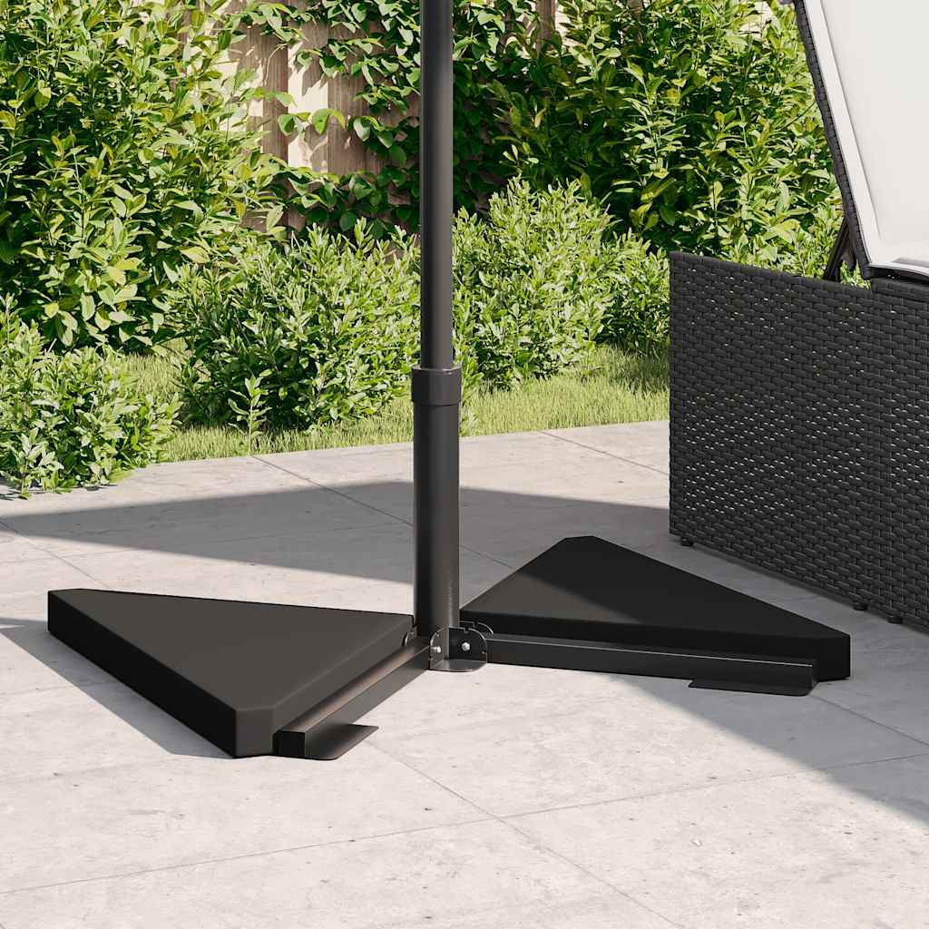 Parasolvoetplaten 2 st driehoekig 14 kg graniet zwart is nu te koop bij PeponiXL, paradijselijk wonen!