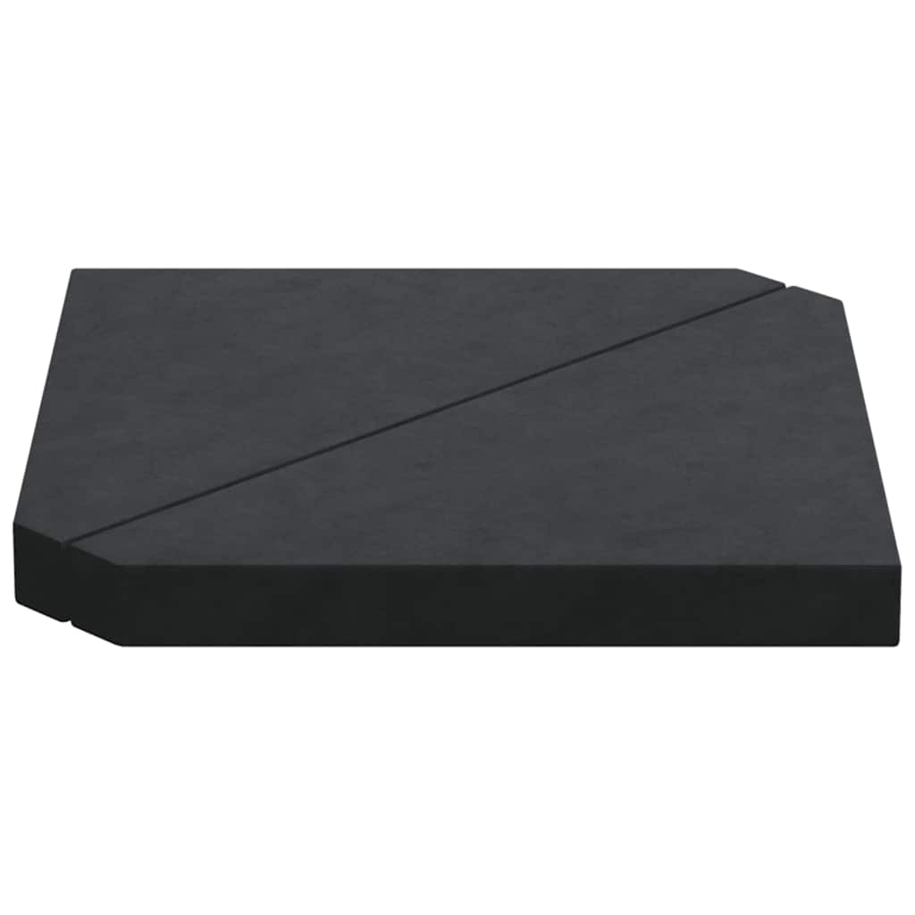 Parasolvoetplaten 2 st driehoekig 14 kg graniet zwart is nu te koop bij PeponiXL, paradijselijk wonen!