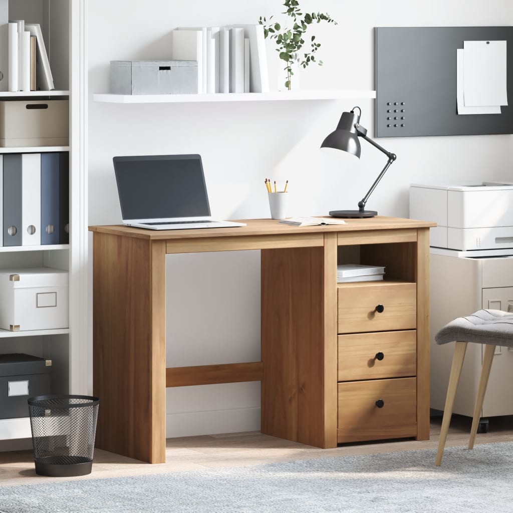 Bureau PANAMA 112x45x75 cm massief grenenhout is nu te koop bij PeponiXL, paradijselijk wonen!
