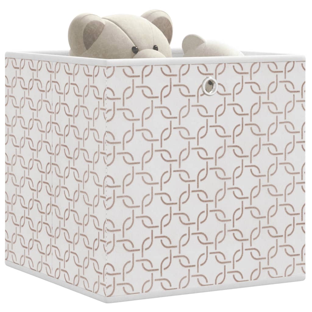 Opbergboxen 4 st inklapbaar 32x32x32 cm ongeweven stof crème is nu te koop bij PeponiXL, paradijselijk wonen!