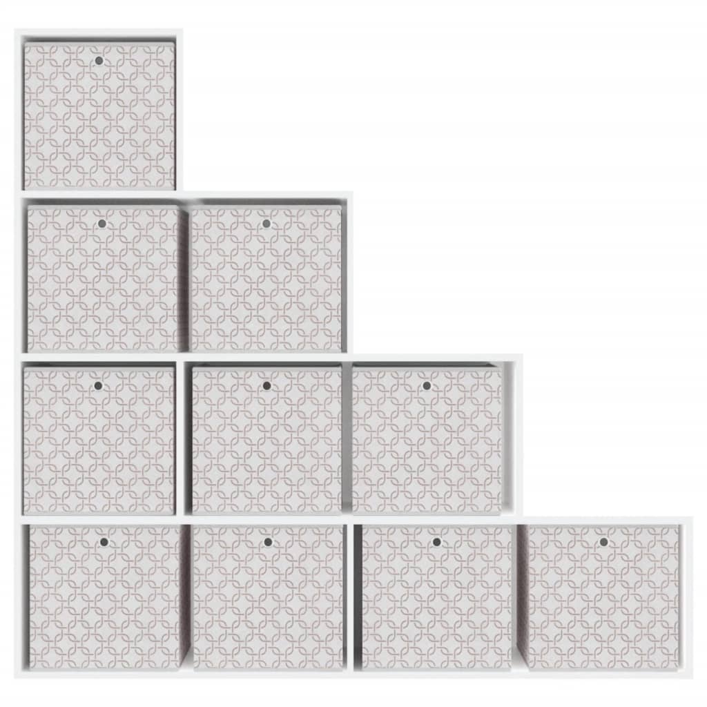 Opbergboxen 10 st inklapbaar 32x32x32 cm ongeweven stof crème is nu te koop bij PeponiXL, paradijselijk wonen!