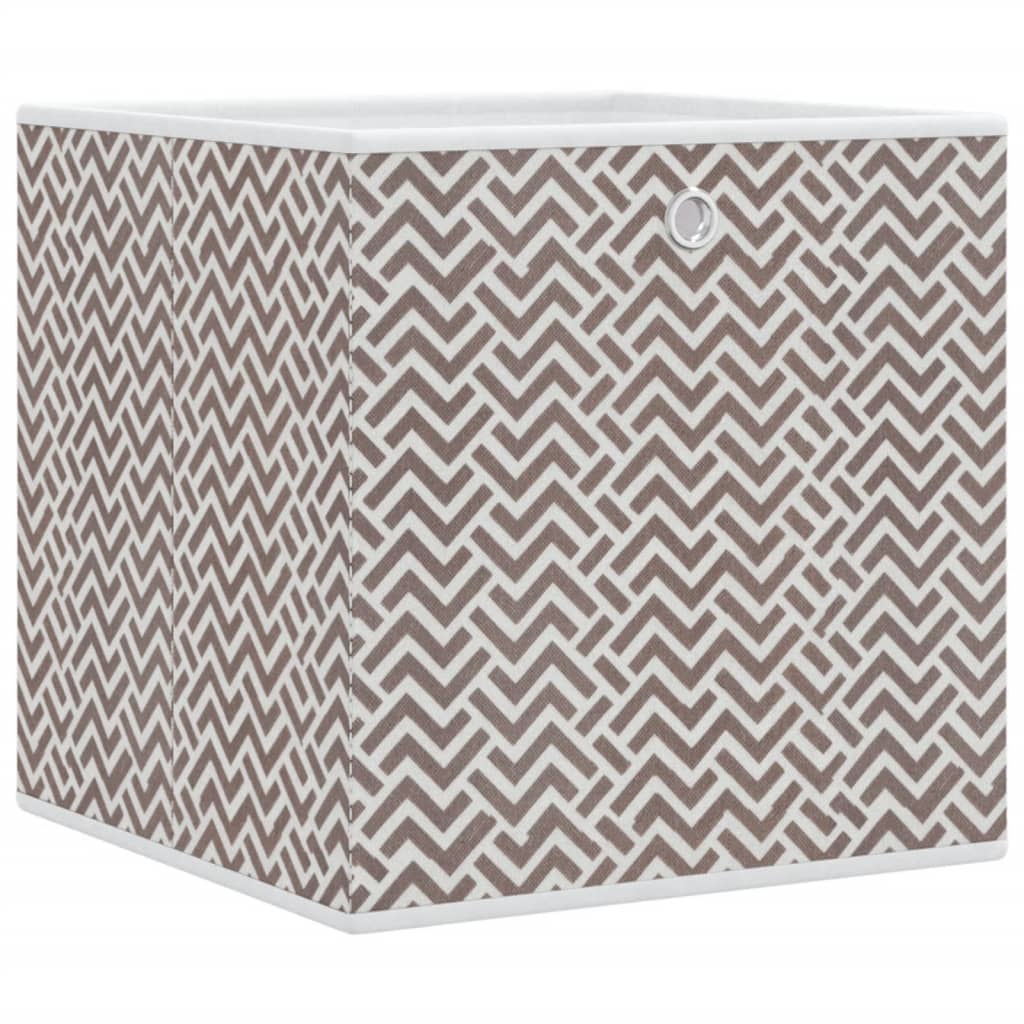 Opbergboxen 4 st inklapbaar 32x32x32 cm ongeweven stof bruin is nu te koop bij PeponiXL, paradijselijk wonen!
