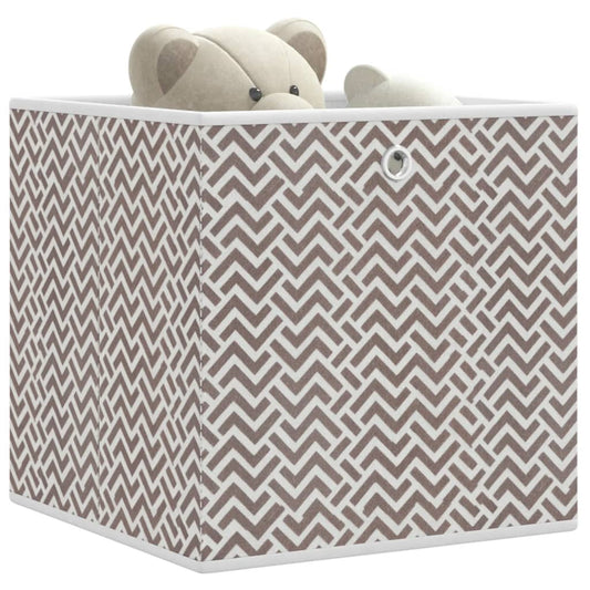 Opbergboxen 4 st inklapbaar 32x32x32 cm ongeweven stof bruin is nu te koop bij PeponiXL, paradijselijk wonen!