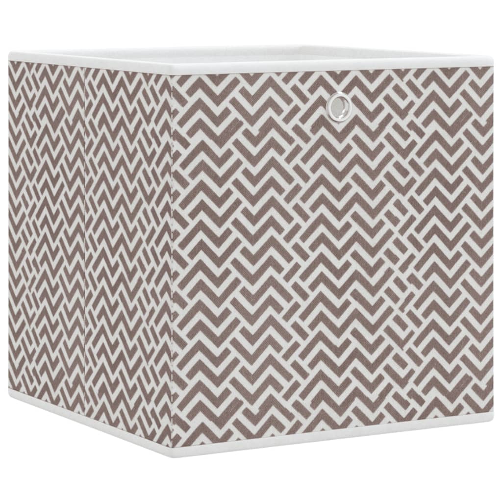 Opbergboxen 10 st inklapbaar 32x32x32 cm ongeweven stof bruin is nu te koop bij PeponiXL, paradijselijk wonen!