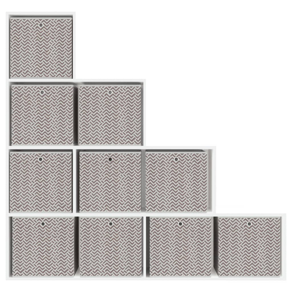 Opbergboxen 10 st inklapbaar 32x32x32 cm ongeweven stof bruin is nu te koop bij PeponiXL, paradijselijk wonen!