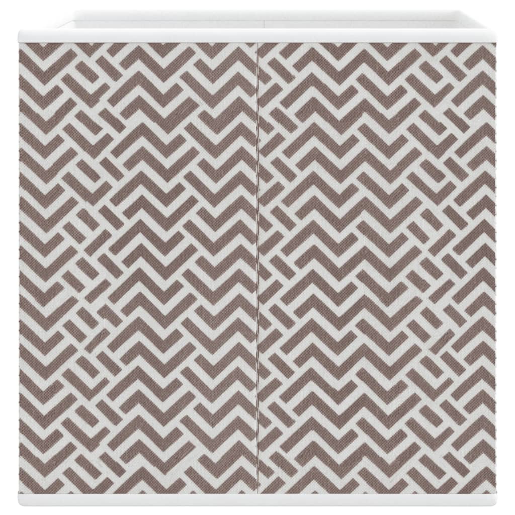 Opbergboxen 10 st inklapbaar 32x32x32 cm ongeweven stof bruin is nu te koop bij PeponiXL, paradijselijk wonen!