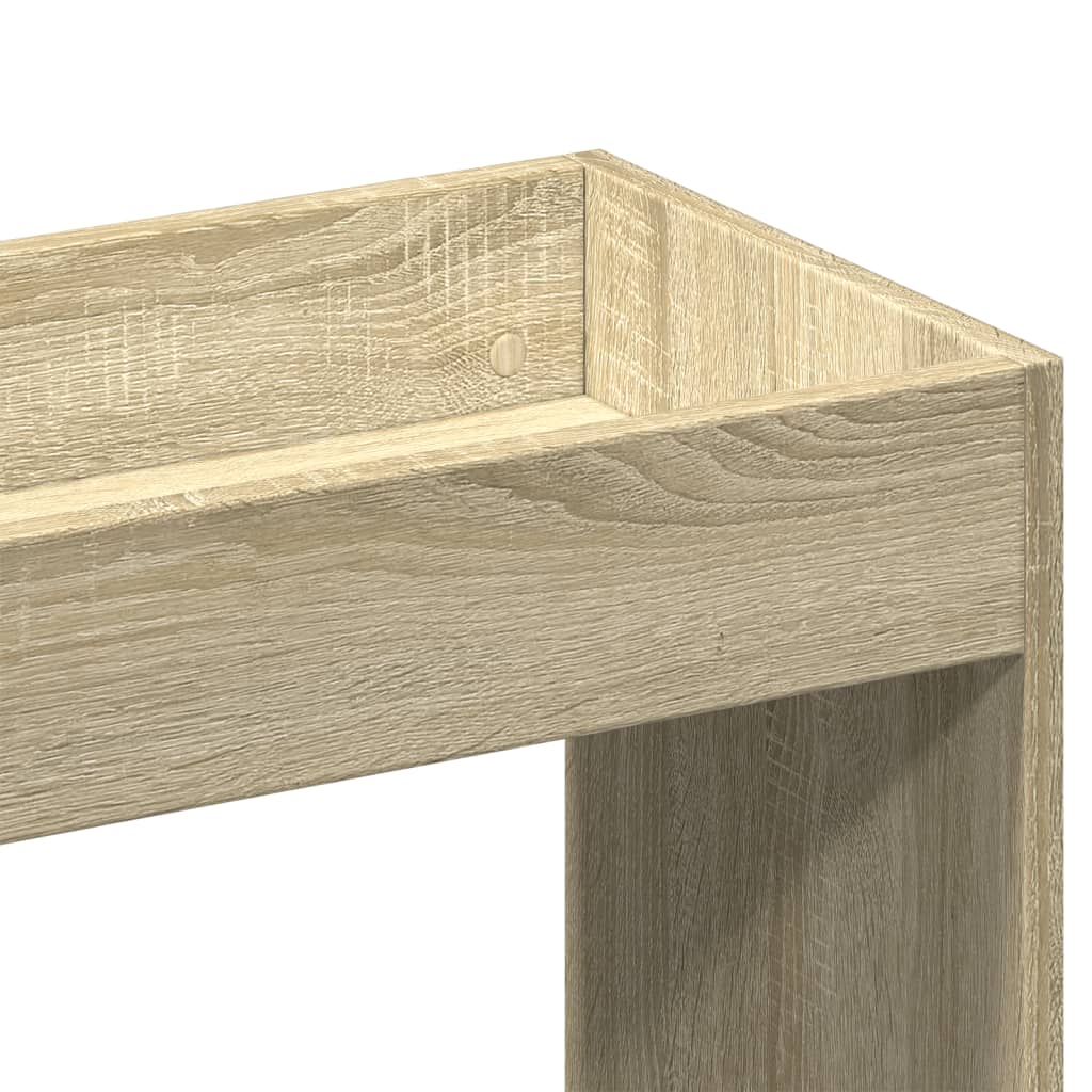 Hoge kast 63x33x140 cm bewerkt hout sonoma eikenkleurig is nu te koop bij PeponiXL, paradijselijk wonen!