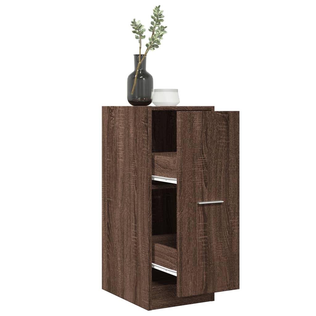 Apothekerskast 30x41x77,5 cm bewerkt hout bruin eikenkleurig is nu te koop bij PeponiXL, paradijselijk wonen!