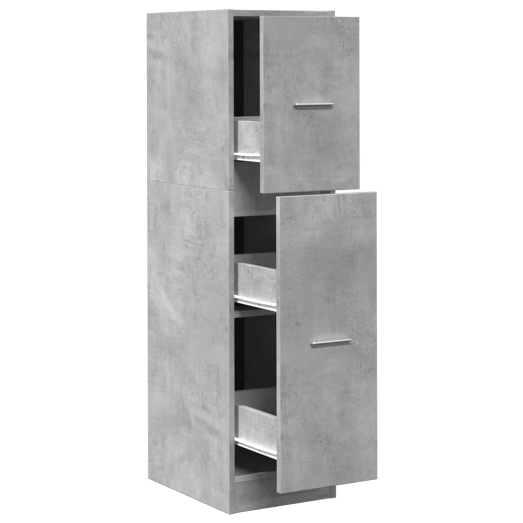 Apothekerskast 30x41x118 cm bewerkt hout betongrijs is nu te koop bij PeponiXL, paradijselijk wonen!