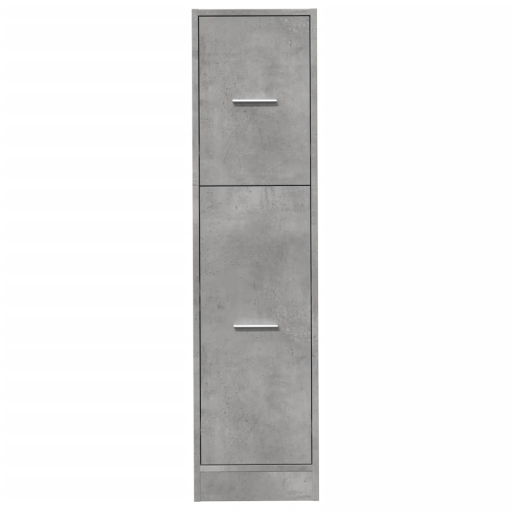Apothekerskast 30x41x118 cm bewerkt hout betongrijs is nu te koop bij PeponiXL, paradijselijk wonen!