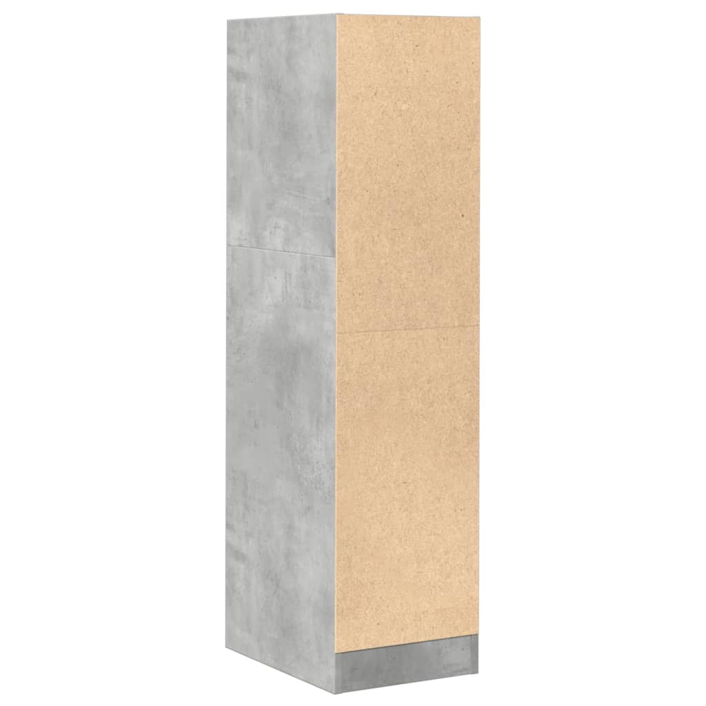 Apothekerskast 30x41x118 cm bewerkt hout betongrijs is nu te koop bij PeponiXL, paradijselijk wonen!