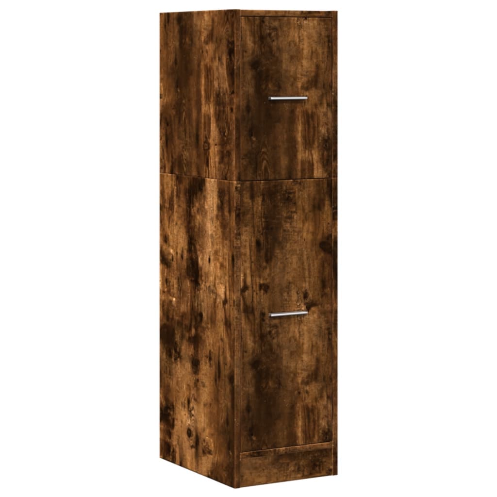 Apothekerskast 30x41x118 cm bewerkt hout gerookt eikenkleurig is nu te koop bij PeponiXL, paradijselijk wonen!