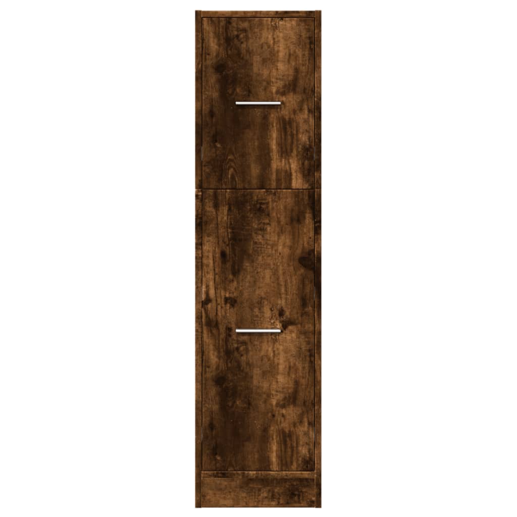 Apothekerskast 30x41x118 cm bewerkt hout gerookt eikenkleurig is nu te koop bij PeponiXL, paradijselijk wonen!