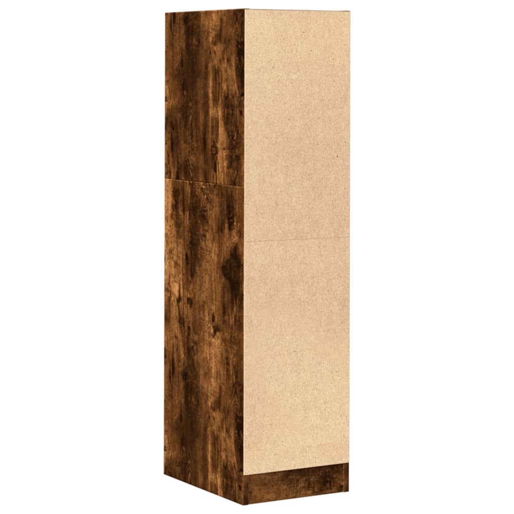 Apothekerskast 30x41x118 cm bewerkt hout gerookt eikenkleurig is nu te koop bij PeponiXL, paradijselijk wonen!