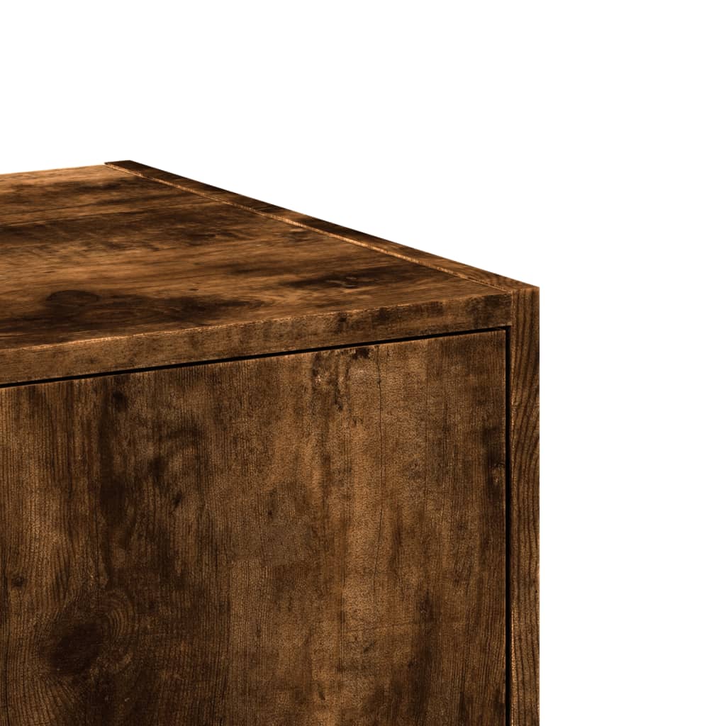 Apothekerskast 30x41x118 cm bewerkt hout gerookt eikenkleurig is nu te koop bij PeponiXL, paradijselijk wonen!